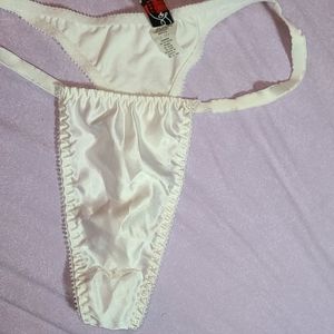 White Thong Size Medium Loveer's Lane